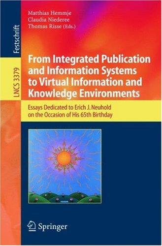 Cover for From Integrated Publication and Information Systems to Information and Knowledge Environments
