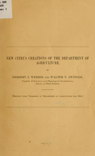 Cover for New citrus creations of the Department of agriculture.