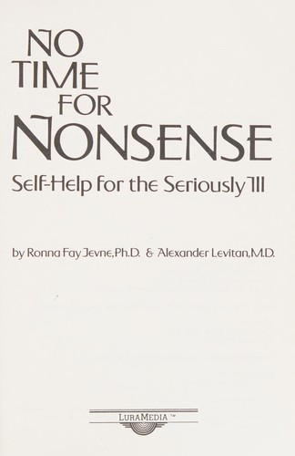 Cover for No time for nonsense