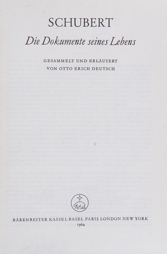Cover for Schubert