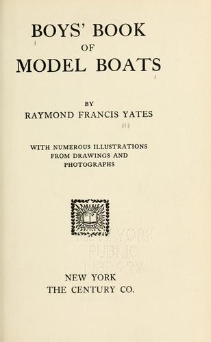 Cover for Boy's book of model boats