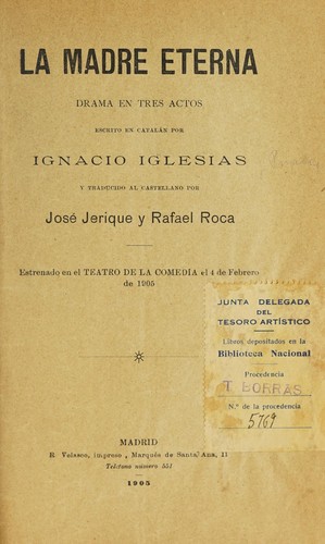 Cover for La madre eterna