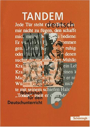Cover for Tandem 6. Arbeitsheft. RSR Arbeitsheft für den Deutschunterricht.