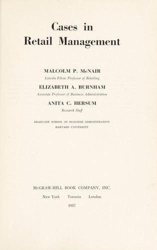 Cover for Cases in retail management