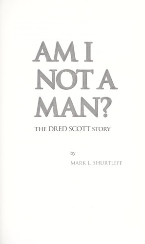 Cover for Am I not a man?