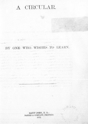 Cover for A circular