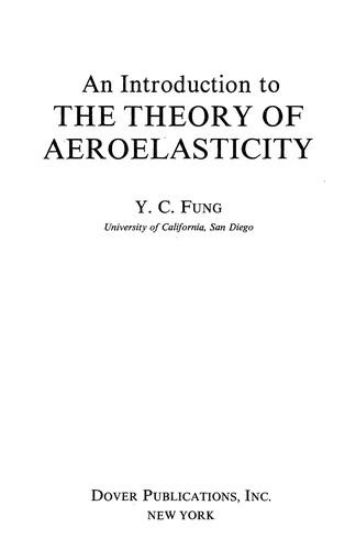 Cover for An introduction to the theory of aeroelasticity