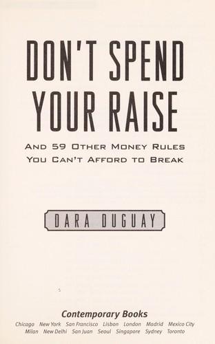Cover for Don't Spend Your Raise