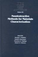Cover for Nondestructive methods for materials characterization