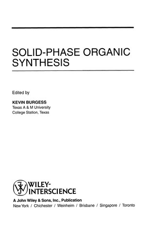 Cover for Solid-phase organic synthesis