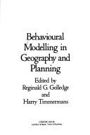 Cover for Behavioural modelling in geography and planning
