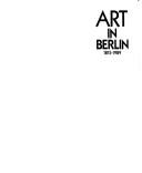 Cover for Art in Berlin, 1815-1989.