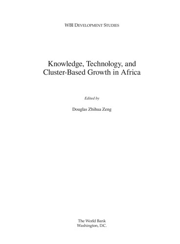 Cover for Knowledge, technology, and cluster-based growth in Africa