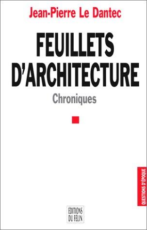 Cover for Feuillets d'architecture