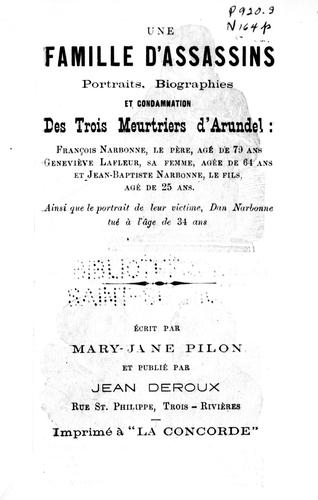 Cover for Une famille d'assassins