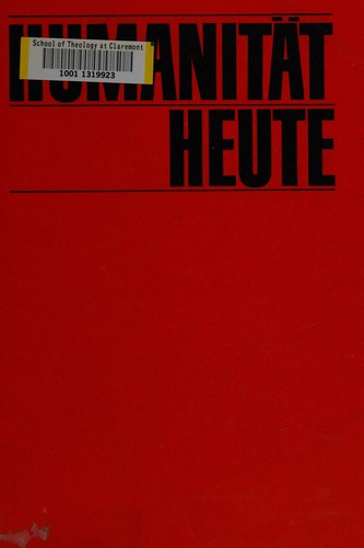 Cover for Humanität heute.