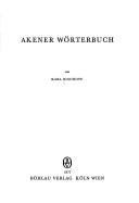 Cover for Akener Wörterbuch