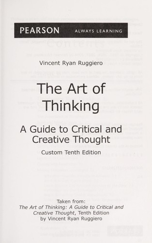 Cover for The art of thinking