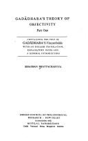 Cover for Gadādhara's theory of objectivity