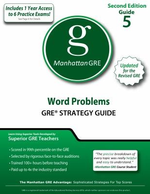 Cover for Word Problems Gre Math Strategy Guide
