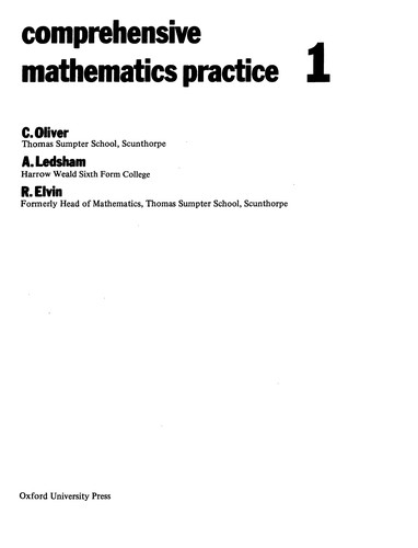 Cover for Comprehensive Mathematics Practice