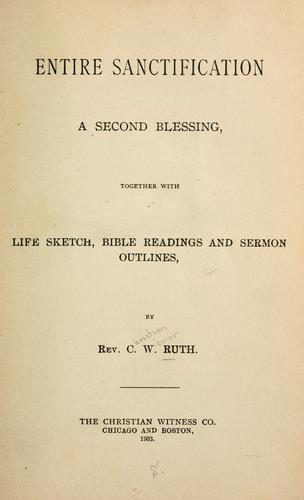 Cover for Entire sanctification