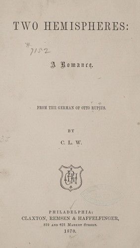 Cover for Two hemispheres