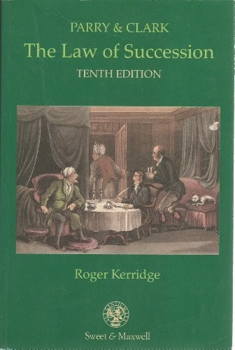 Cover for Parry and Clark the law of succession.