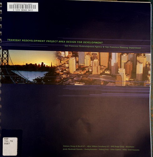 Cover for Transbay redevelopment project area design for development