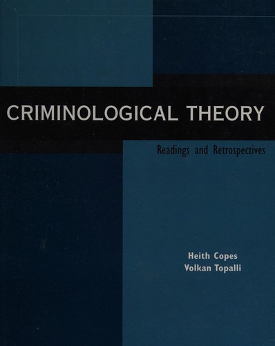 Cover for Criminological theory