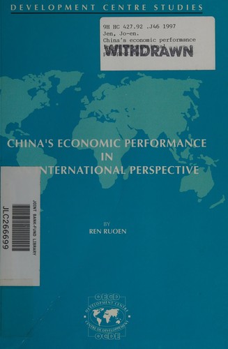 Cover for China's economic performance in an international perspective