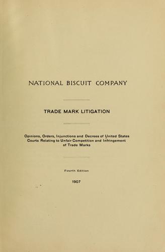 Cover for National biscuit company
