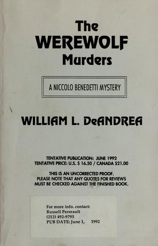 Cover for The werewolf murders