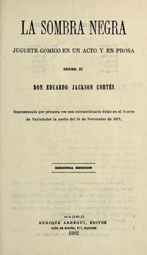 Cover for La sombra negra