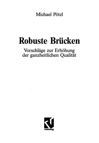 Cover for Robuste Brücken
