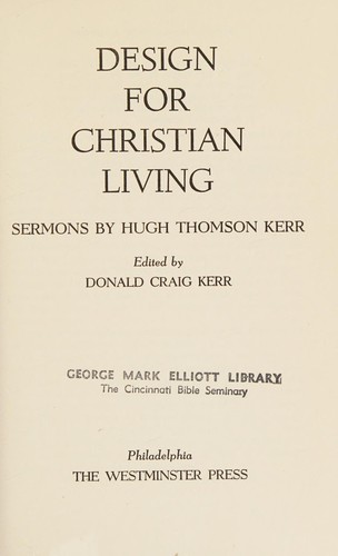 Cover for Design for Christian living