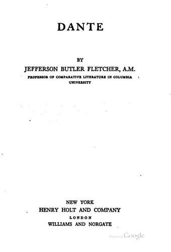 Cover for Dante