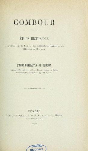 Cover for Combour