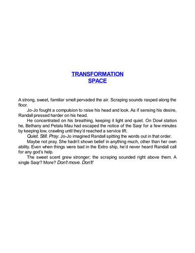 Cover for Transformation Space