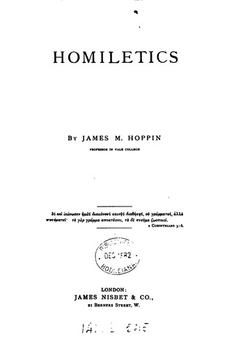 Cover for Homiletics