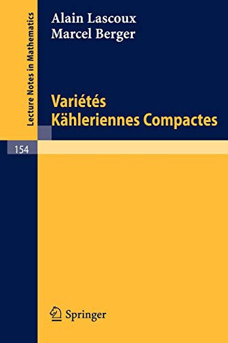 Cover for Varietes Kähleriennes Compactes