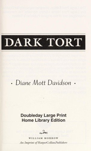 Cover for Dark Tort (DoubleDay Large Print Home Library Edition)