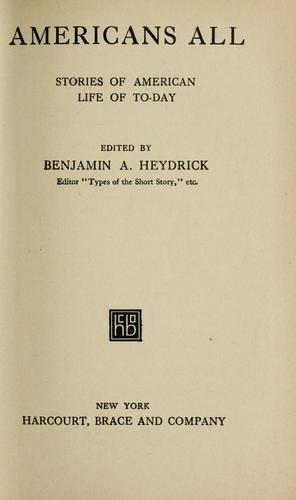 Cover for Americans all