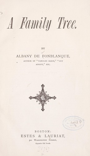 Cover for A family tree