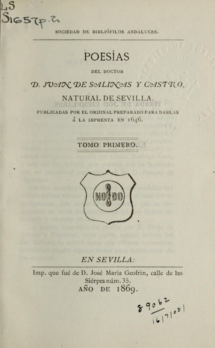 Cover for Poesias