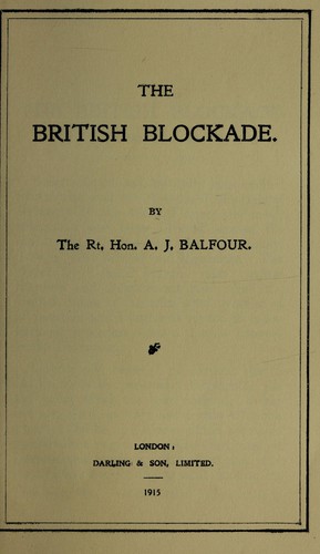 Cover for The British blockade.