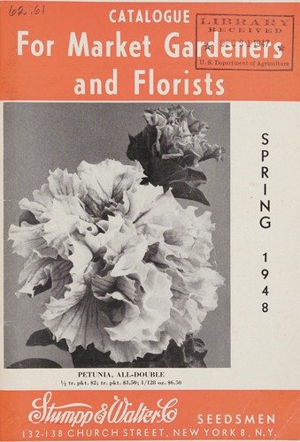 Cover for Catalogue for market gardeners and florists