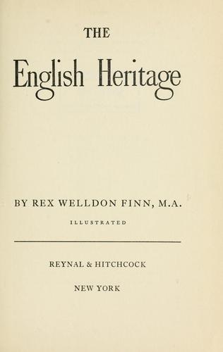 Cover for The English heritage