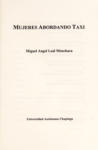 Cover for Mujeres abordando taxi