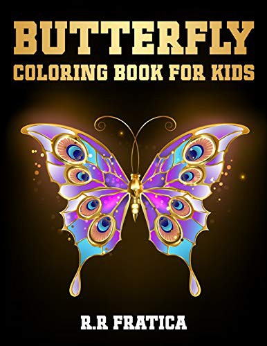 Cover for Butterfly coloring book for kids